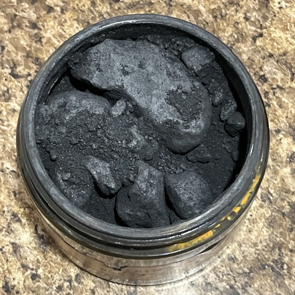 Vtg 1950s Stein's Black Theatrical Paste Make-up Pure Burnt Cork Collectible Jar